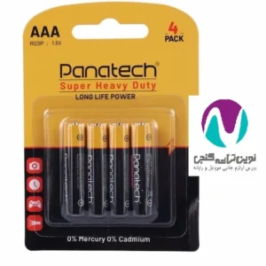 باتری نیم قلمی (AAA) پاناتک مدل R03P Super Heavy Duty پک چهار عددی