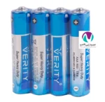 باتری نیم قلمی (AAA) وریتی Super Heavy Duty R03 بسته 4 عددی