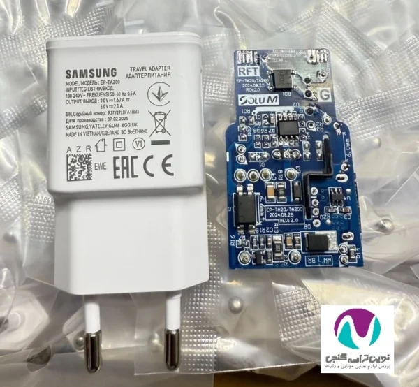 شارژر s10 فست سامسونگ اورجینال مدل EP-TA200 برد RFT - تصویر 4