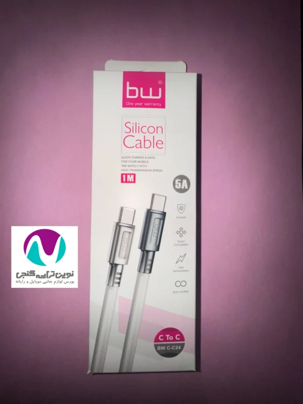 کابل شارژ دوسر تایپ سی BW C-C24 60w - تصویر 3