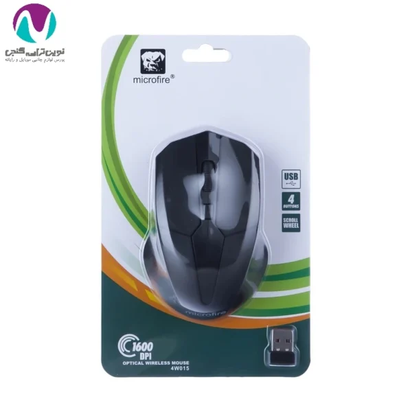 ماوس بی سیم میکروفایر مدل 4W015 - تصویر 2