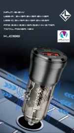 شارژر فندکی کلومن مدل K-C100 48w - تصویر 3