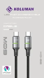 کابل شارژر دوسر تایپ سی کلومن مدل KD-82 60W - تصویر 2