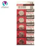 باتري سکه ای 2016 Maxell(5عددی) مدل CR2016 - تصویر 2