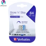 فلش مموری 64 گیگ ورباتیم Verbatim Store N Stay Nano USB 3.2 با گارانتی آسان سرویس