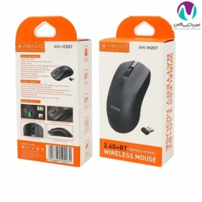 ماوس بی‌سیم آمادو مدل AM-M207 با اتصال بلوتوث و دانگل USB